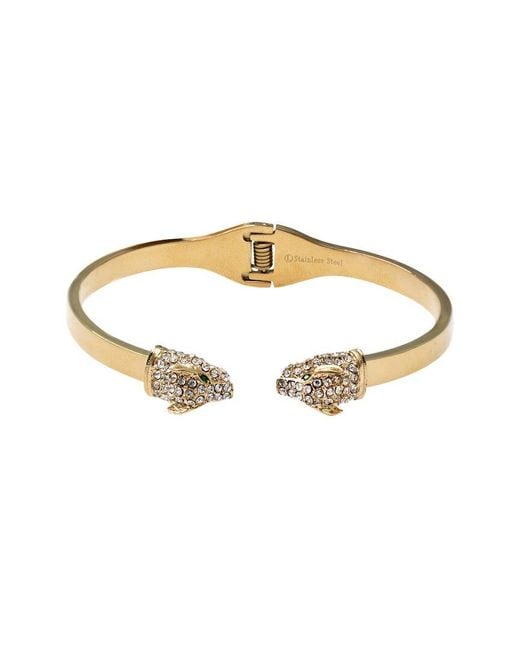 jean claude Metallic Stainless Steel Cz Adjustable Bangle Bracelet for men