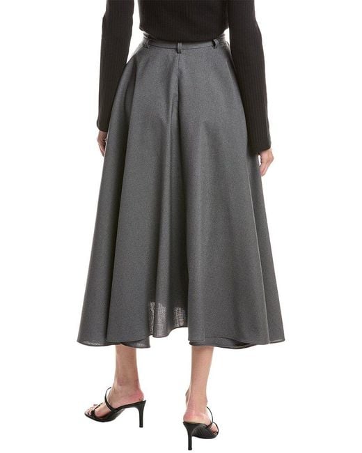 Officine Generale Black Officine Generale Bertille Wool Skirt