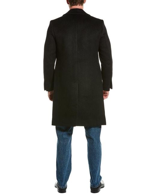 AllSaints Black Limma Wool-blend Coat for men