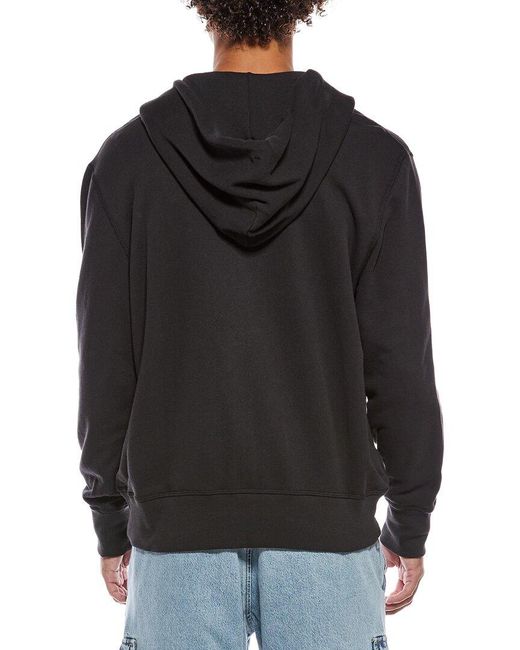 Rag & Bone Black Massey Terry Zip Hoodie for men