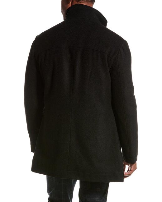 English Laundry Black Wool-blend Coat for men