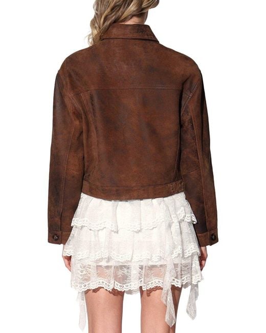 Walter Baker Brown Larissa Leather Jacket
