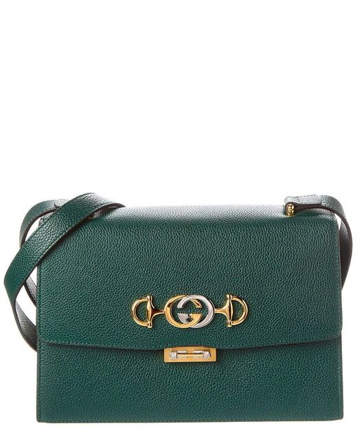 Gucci Green Zumi Small Leather Shoulder Bag