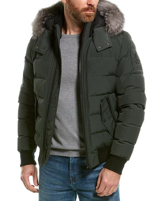 Moose Knuckles Synthetic Scotchtown Bomber Jacket in Green for Men - Lyst