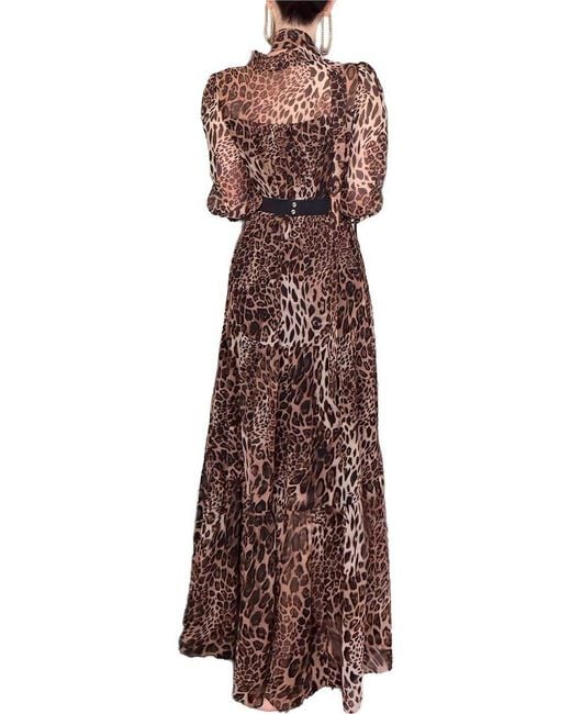 BURRYCO Brown Short Sleeve Maxi Dress