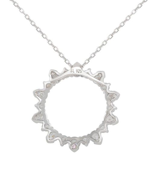 Suzy Levian CZ Jewelry White Suzy Levian Silver Cz Butterfly Pendant