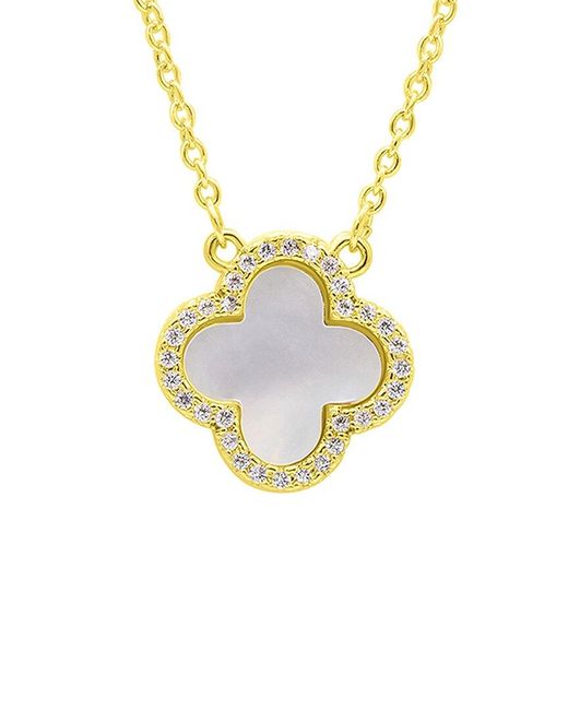 Adornia Metallic 14k Plated Pearl Pendant Necklace