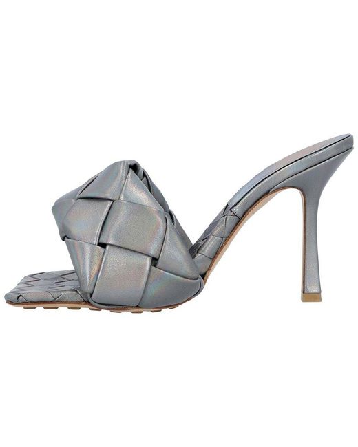 Bottega Veneta Gray Lambskin Lido Mule (Authentic Pre-Loved)