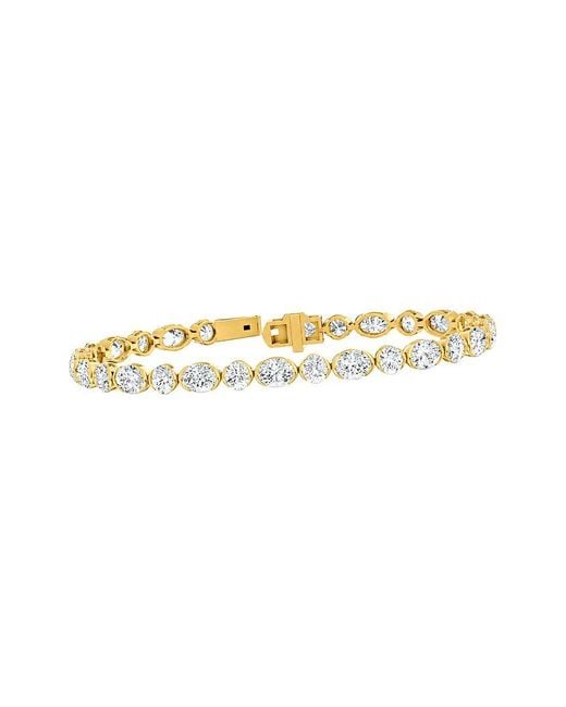 Lab Grown Diamonds White 14K 9.10 Ct. Tw. Lab-Grown Diamond Tennis Bracelet
