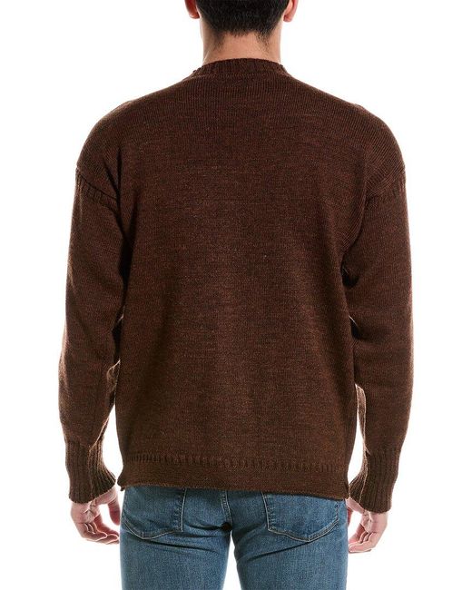 Rag & Bone Brown The Guernsey Wool Mock Neck Sweater for men