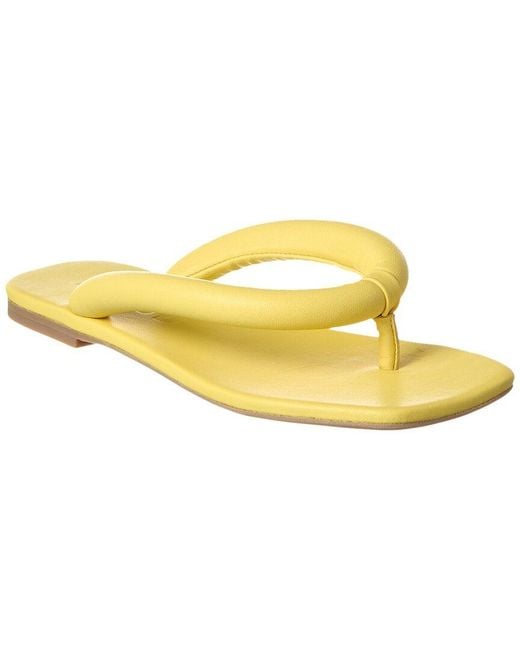 Staud Yellow Rio Leather Sandal