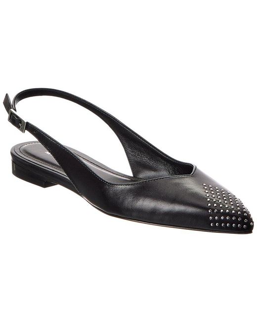 Isabel Marant Black Branee Leather Slingback Ballet Flat