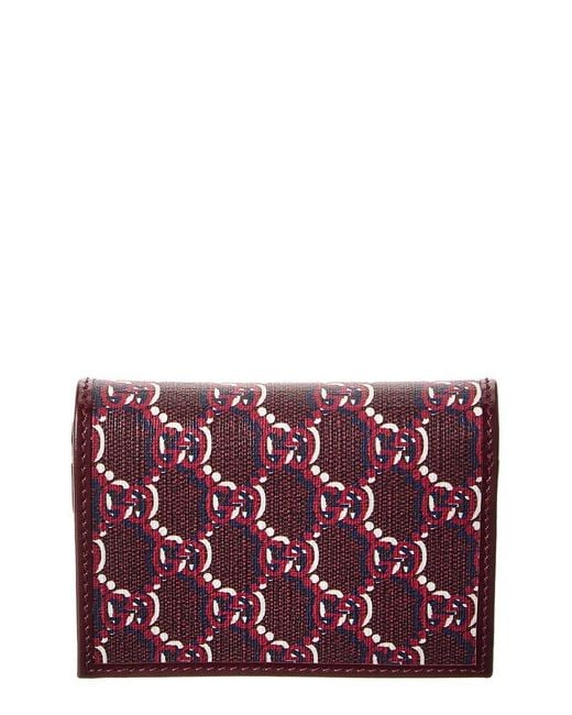 Gucci Purple Medium Gg Shadow Canvas & Leather Wallet