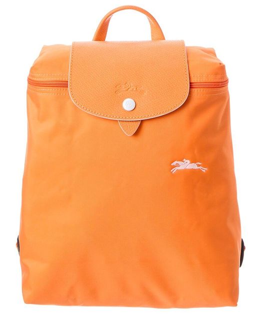 Longchamp Le Pliage Club Nylon Backpack in Orange | Lyst Australia