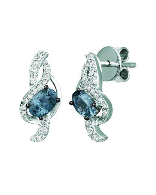 Le Vian Blue Le Vian 14k 1.23 Ct. Tw. Diamond & Gray Spinel Drop Earrings