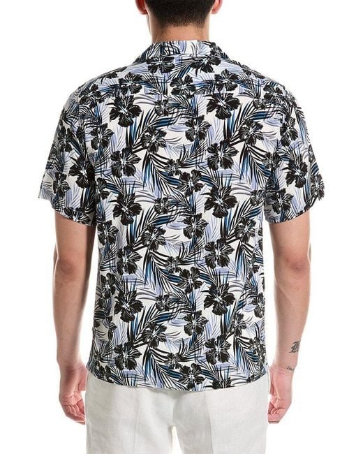Tailorbyrd Black Camp Collar Shirt for men