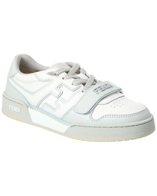 Fendi White Match Leather Sneaker
