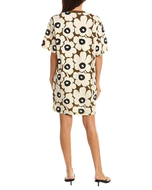 Marimekko White Palikka Unikko Shirtdress