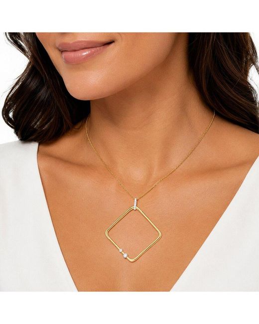 Reiss Metallic 14K 0.10 Ct. Tw. Diamond Necklace