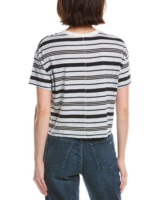 Rag & Bone Blue Mai Striped Boxy T-Shirt