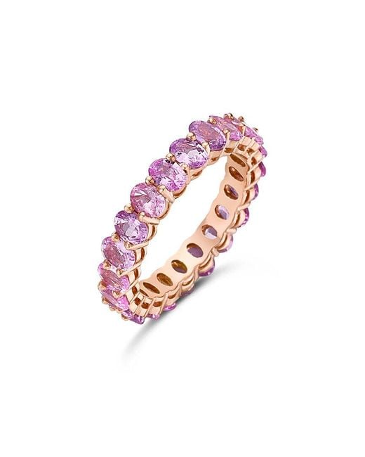 Forever Creations Signature Pink Forever Creations 14k 4.00 Ct. Tw. Sapphire Eternity Ring