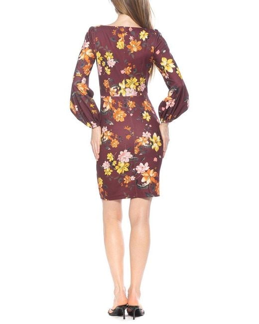 Alexia Admor Red Elowen Boatneck Sheath Dress