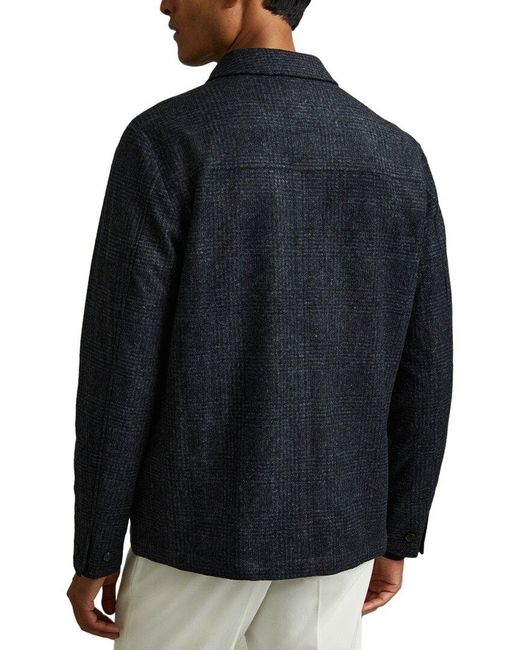 Reiss Black Quartz Wool-Blend Jacket for men