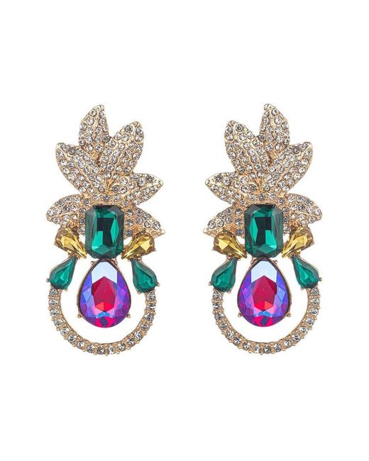 Eye Candy LA White Leaf Earrings