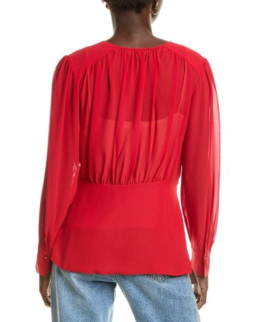 BCBGMAXAZRIA Red Blouse