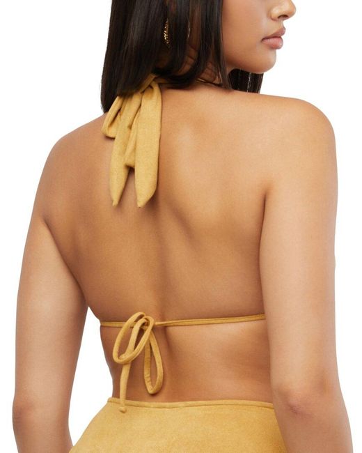 WeWoreWhat Black Halter Bikini Top