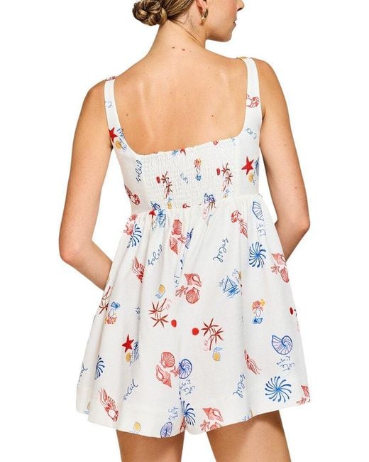 Line & Dot White Reeta Romper