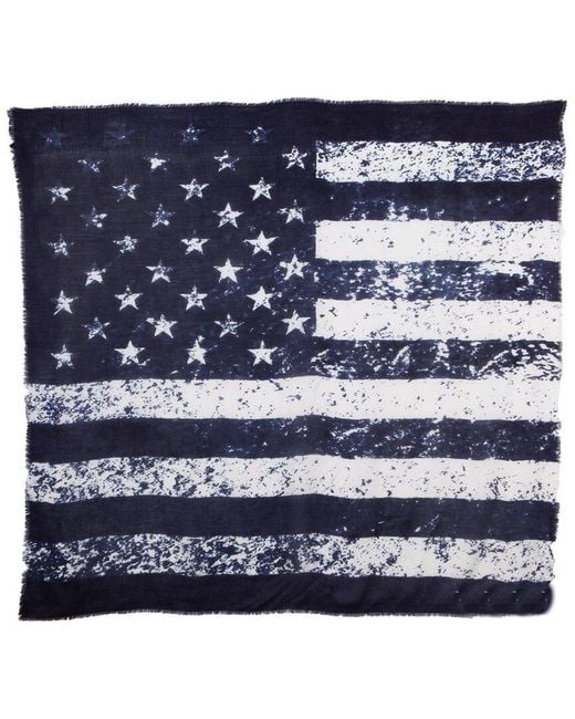 Blue Pacific Blue Tissue Solid Print Cashmere-Blend Scarf