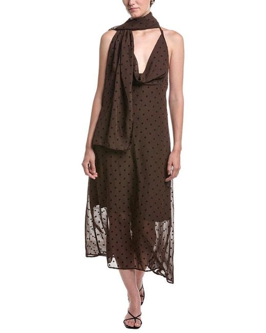 Moonsea Brown Midi Dress