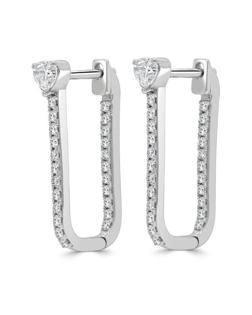 Sabrina Designs White 14K 0.85 Ct. Tw. Diamond Hoop Earrings