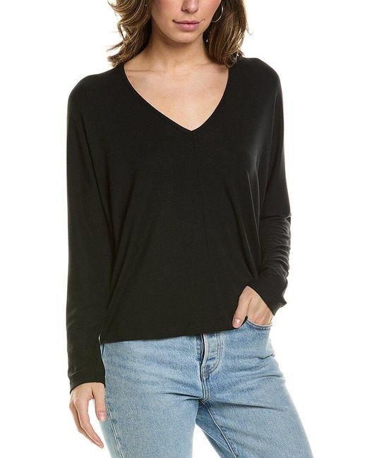 Vince Black Relaxed Top