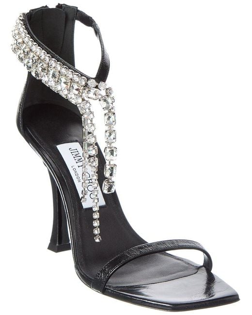 Jimmy Choo Black Variety 100 Leather Sandal