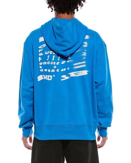 DIESEL Blue Graphic Hoodie for men