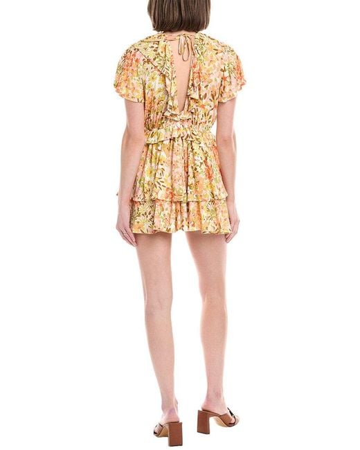 Harper Orange Tiered Romper