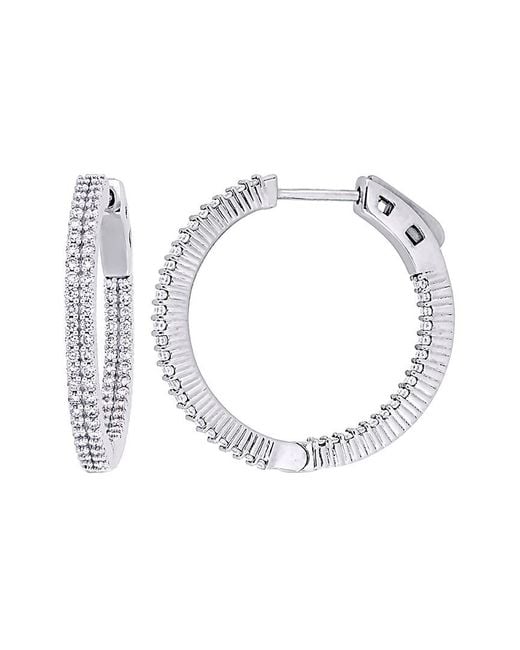 Diamond Select Cuts White 14k 1.00 Ct. Tw. Diamond Hoops