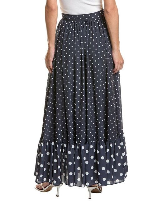 Toccin Blue Goldie Tiered Maxi Skirt