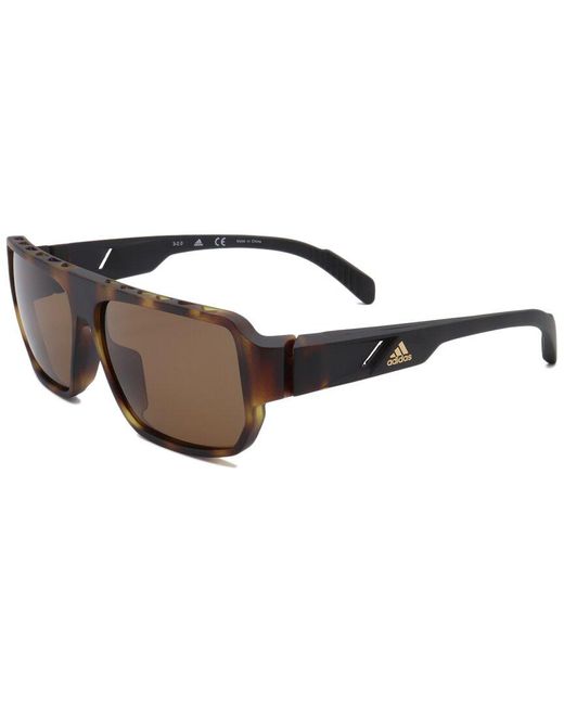 Adidas Brown Sport Unisex Sp0038 61mm Sunglasses