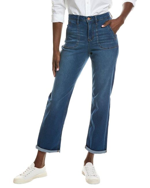 Jones New York Blue Lexington Girlfriend Jean