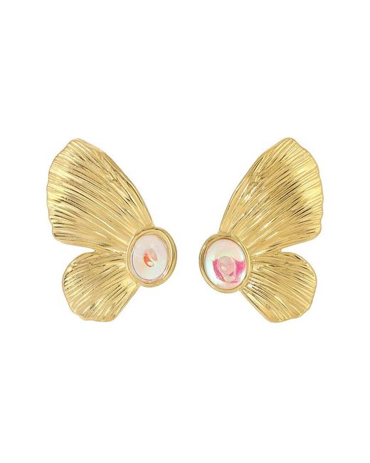 Eye Candy LA Yellow Ceilo Butterfly Drop Earrings