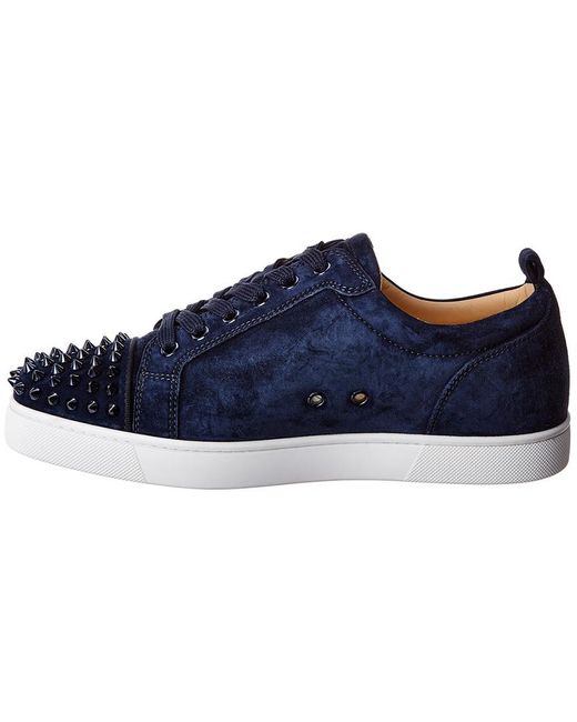 Louboutin mens hotsell blue suede