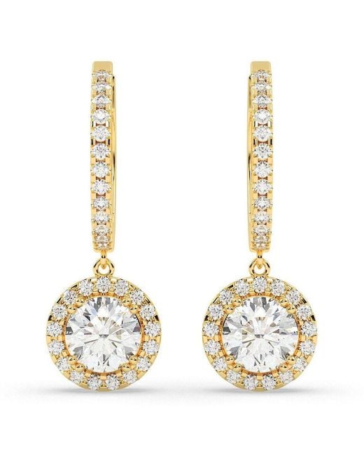 Lab Grown Diamonds Metallic 14K 2.35 Ct. Tw. Lab-Grown Diamond Earrings