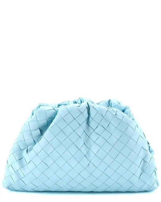 Bottega Veneta Blue The Pouch Intrecciato Nappa Teen (authentic Pre-loved)