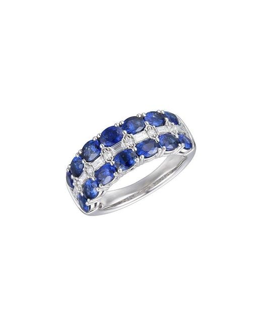 Gregg Ruth Blue 14K 3.48 Ct. Tw. Diamond & Sapphire Ring