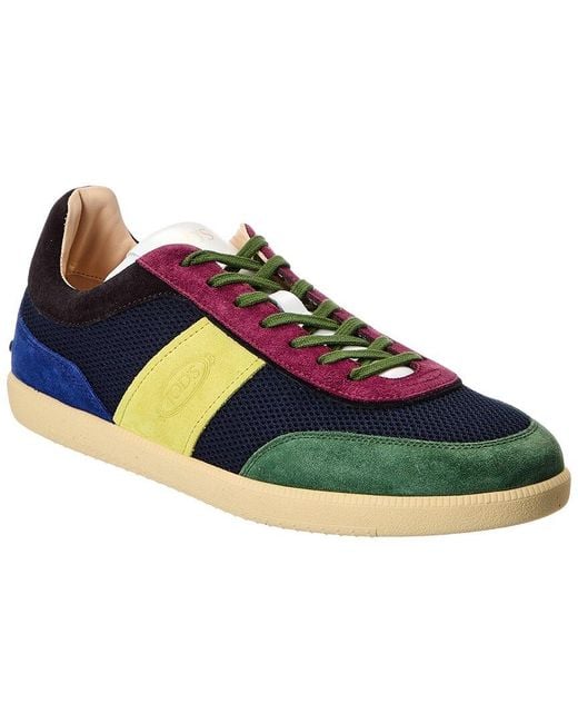 Tod's Blue Suede & Mesh Sneaker for men