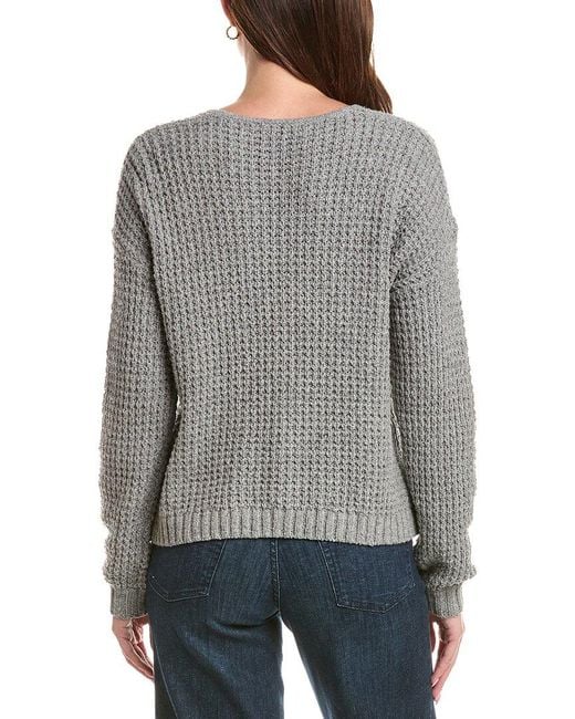 Michael Stars Gray Kelsie V-Neck Sweater
