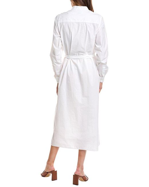 Officine Generale White Officine Generale Nelly Midi Dress